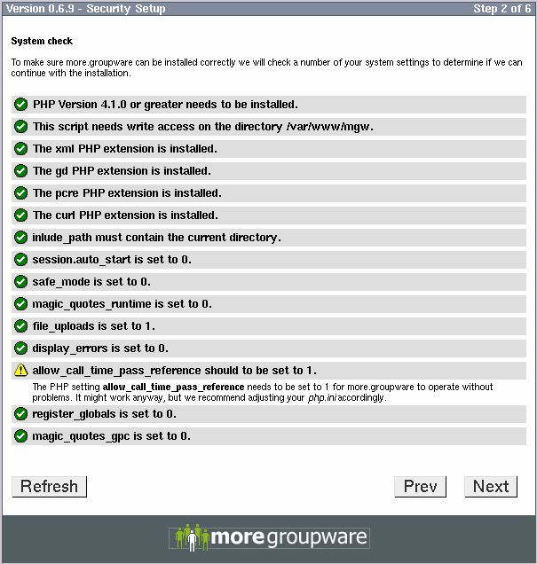 System check